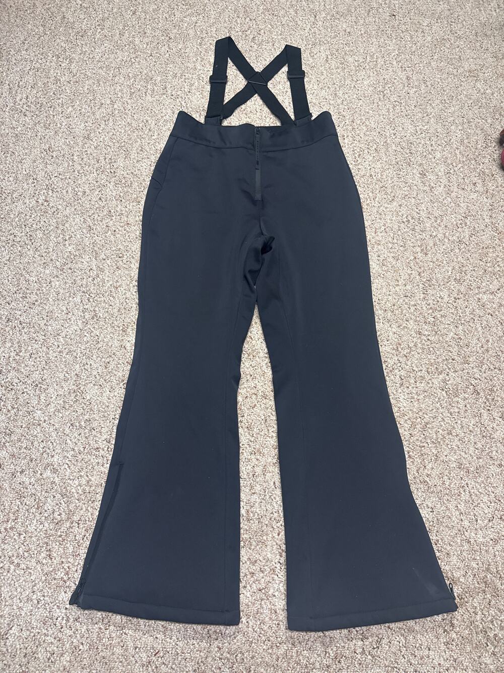 ASOS 4505 Ski Pants Womens Black Kick Flare Soft Shell Water Repellent Snow 12